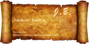 Jankov Beáta névjegykártya